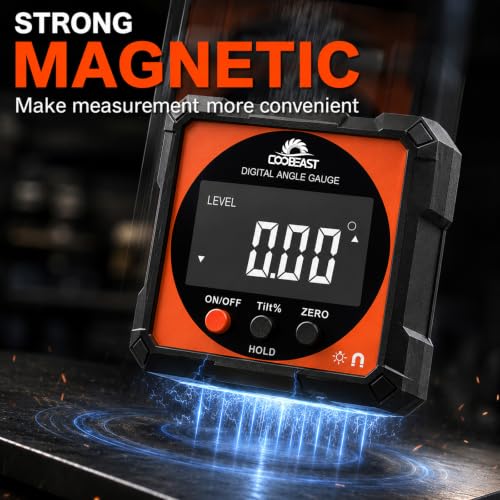 Digital Angle Finder Magnetic Base Compact Digital Level Protractor Black - color: Black