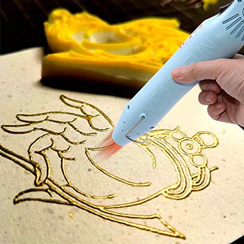 mofa Resin Heat gun,6.6ft Cable 300W Hot Air Gun for Crafting,Acrylic Paint Dryer Multi-Purpose Electric Heating Nozzle (Light Blue) - color: Light Blue