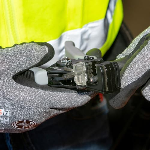 Klein Tools 11069S Automatic Solar Wire Stripper, Precision Stripping for 6 to 12 AWG Solid and 8 to 14 AWG PV Electrical Stranded Wire