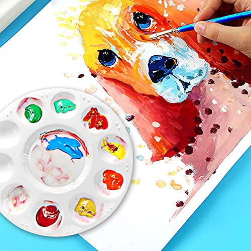 Hulameda 40pcs Art Paint Tray Palette for Kids or Pupils to Painting - color: 40pcs-white