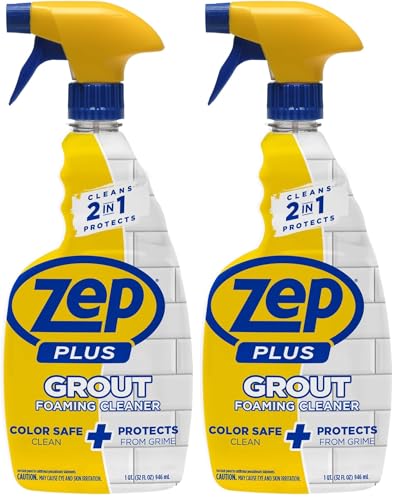 Zep Plus Grout Foaming Cleaner - 32 Fl OZ - R54212-2-in-1 benefits clean while protecting grout from water,dirt and grime,(Pack of 2) - size: 32 Fl Oz (Pack of 2)