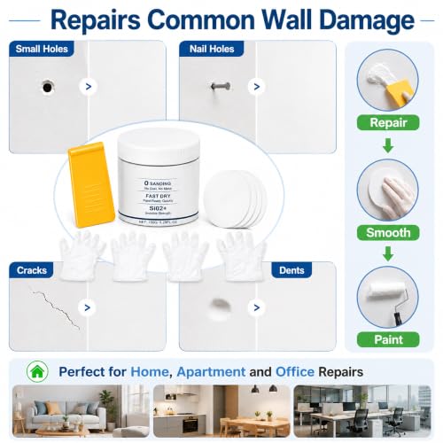 Drywall Repair Kit, 5.29 Fl Oz Ready-to-Use Wall Repair Paste