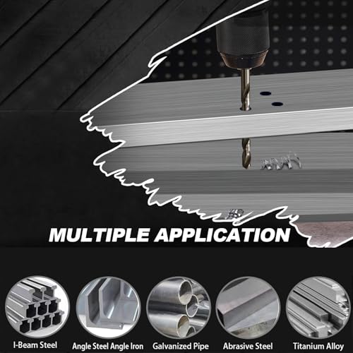 3/8 Cobalt Drill Bit for Metal and Hard Steel(5Pcs),M35 High Speed Steel Twist Jobber Metal Drill Bits,with Index Storage Case - size: 3/8 in (5 pcs)