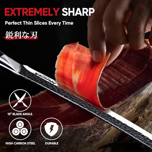 Huusk 10 Inch Butcher Knife for Meat Cutting, Brisket Slicing Knives - size: 10"