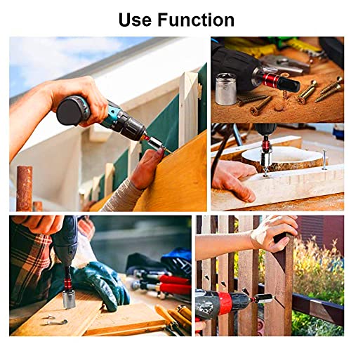 CIGOTU Impact Grade Socket Adapter Set - 3 Pcs Extension Drill Bit Socket Wrench Adapter for Impact Driver 1/4 3/8 1/2" Drive, 105 Degree Right Angle Drill Attachment for Household Workplace Industry - color: 4p*black