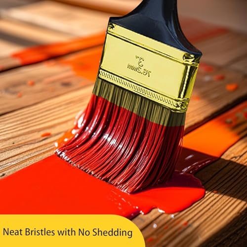 20 Pcs Paint Brushes, 5 Sizes, 1" 1.5" 2" 3" Flat & 1.5" Angled