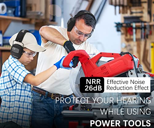 PROHEAR 016 NRR 26dB Shooting Ear Protection, Slim Passive Earmuffs - color: Black F