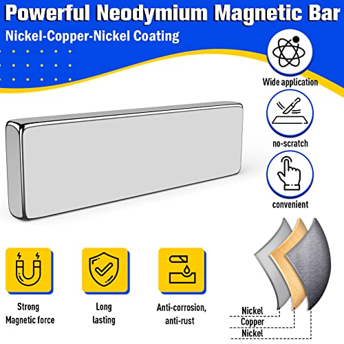 FINDMAG Small Neodymium Bar Magnets, 50 Pack 20x5x2mm, Rectangular - color: Silver, size: 0.79 x 0.20 x 0.08 in