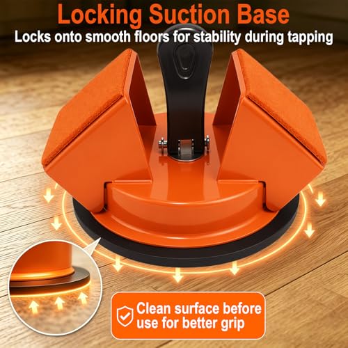 Floor Gap Fixer Tool,Floor Gap Repair Tool with 45°Dual Sided Striking Surface,Enhanced Suction Cup,Gap Cleaning Tool&Reusable Sticky Pads for Laminate,Vinyl,LVP,Hardwood Floating Floors