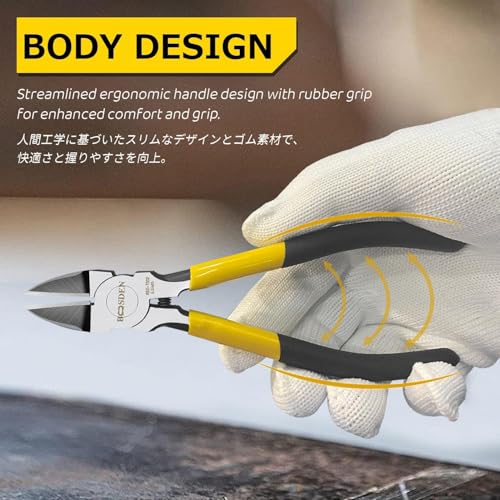 BOOSDEN Wire Cutter 6.5 inch Cutting Pliers Diagonal Cutter Metal Snipper - size: 6.5"- 1 Pack