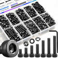 mxuteuk M2 Screws Assortment,M2 x 4/6/8/10/12/16/20mm Hex Socket Head Cap Screws Bolts Nuts Kit, 520PCS 12.9 Grade Alloy Steel Assorted Screws Small Metric Screws Suitable for 3D Printer DIY - size: 520PCS M2