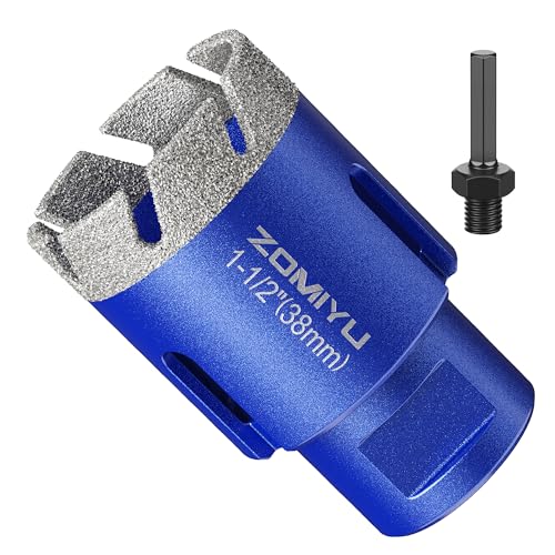 1-1/2" Diamond Hole Saw, Wet/Dry Diamond Core Bit for Tile Granite - size: 1-1/2"(38mm)