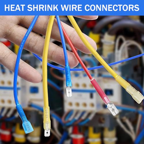 710Pcs Heat Shrink Wire Connectors Kit, Marine Grade Tinned Copper Electrical Terminals, Waterproof Ring Fork Spade Butt Connectors for Automotive Boat Wiring