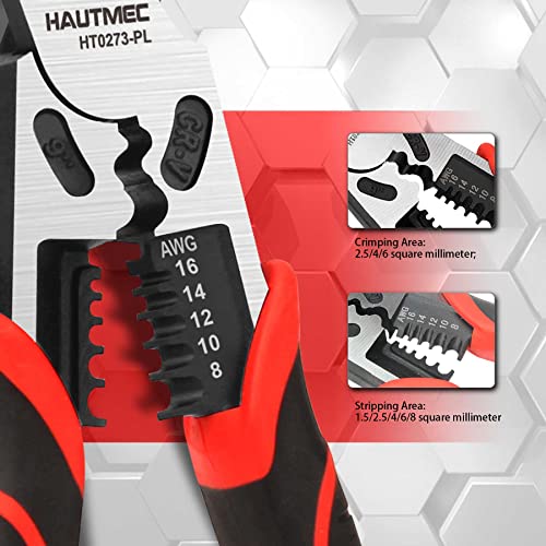 HAUTMEC 9" Linesman Pliers,High Leverage Combination Pliers 4 in 1 Multifunctional Heavy Duty Lineman Tools HT0273-PL - color: 9" Linesman Pliers