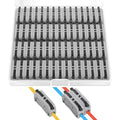 XHF 60 Pcs Black Conductor Compact Connectors Lever Nuts, Electrical Wire Terminals for Any Circuit Inline Splices 28-12 AWG (SPL-1) - color: Black