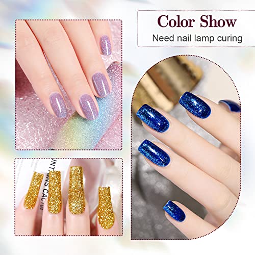 JODSONE Gel Nail Polish Shiny High Gloss Surface Strengthening Glitter Minimalistic Artistic Creation Starter Set 36 Pieces - color: B20