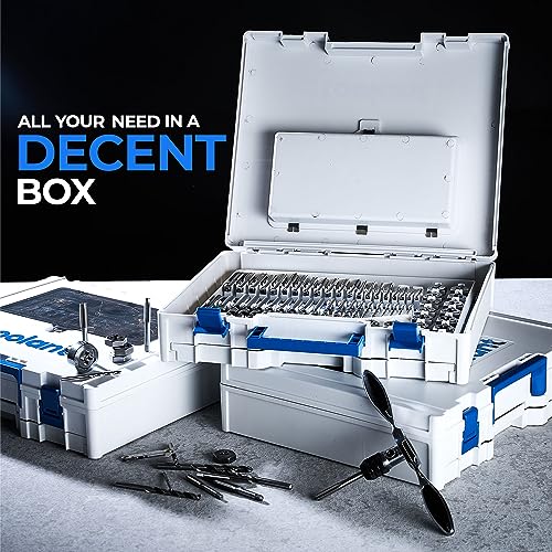 toolant 127-Piece Metric & SAE Ratcheting Tap and Die Set - size: 127pcs set