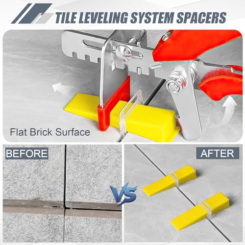 Storystore 2000pcs Tile Leveling Clips 1/8 Inch Tiles Spacers - size: 1/8 Inch 2000 Spacers