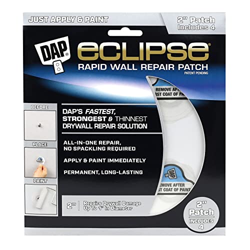 DAP Eclipse Rapid Wall Repair Patch, 2 in, 4 Pack (7079809161) - size: 2 Inch