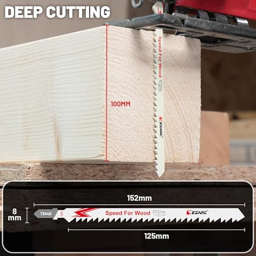 EZARC 36PCS Jigsaw Blades Set, Assorted T-Shank for Woodworking - size: Mix Pack-36PC
