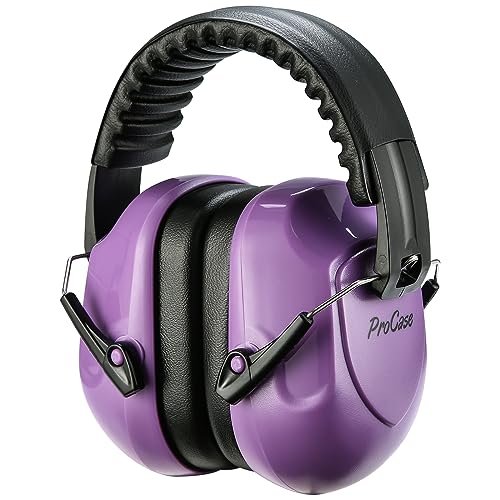 ProCase Hearing Protection Ear Muffs SNR 33dB, Noise Cancelling Headphones - color: 1 - Pure Purple