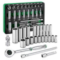 SK 1/4" Drive Socket Set with 160-P Ratchet, SAE, CR-V Steel