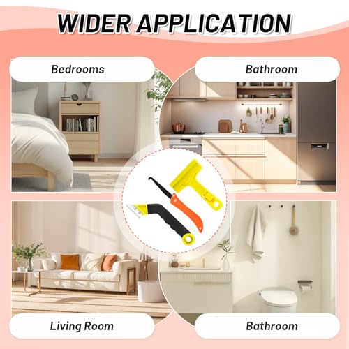 18pcs Grout Removal Tool with Upgraded Handle Removal Tool with Cleaning Brush Effortless Tile Grout Cleaner for Bathroom, Shower, Floor Repair