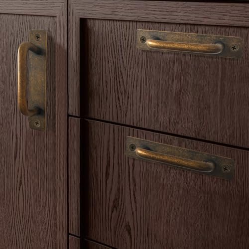 2 Pack 4 1/4 Inch 108 mm Copper Cabinet Handles Aluminum Cabinet Pulls Drawer Pulls - color: Copper, size: 4 1/4 Inch