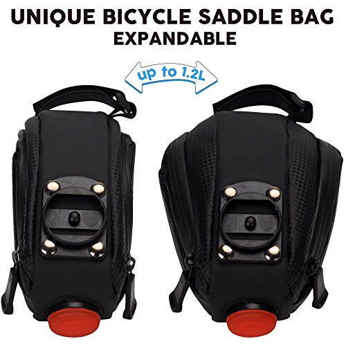 DAWAY Bike Repair Tool Kits - Bicycle Repair Bag & 120 PSI Bike Pump or Saddle Bag Set, with 16 in 1 Bicycle Multitool, Bike Tire Levers Wrench, Portable Patches Fixes - Practical Cycling Accessories - style: bike tool kits with saddle bag
