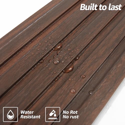 Art3d 48 x 6 in WPC Wood Slat Wall Panels, 3D Wall Accents, 16-Pack, Walnut | Real Wood Grain, Durable, Water Resistant, Wear-Resistant, No Emission, Eco-Friendly, Easy to Care, for Living Room, Bedroom - color: Walnut, size: 48" * 6"