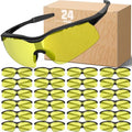 OXG Safety Glasses for Men Women, ANSI Z87 UV Protection Protective Eyewear - color: 24p-yellow