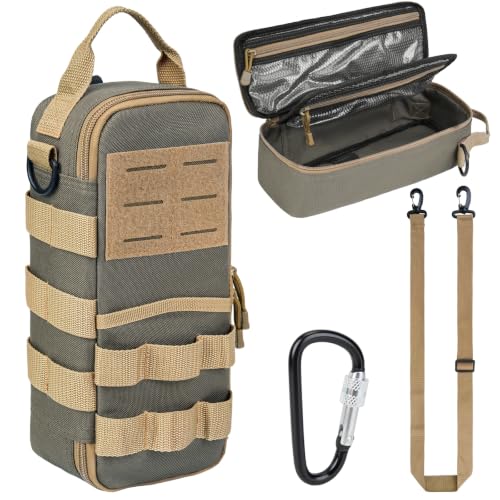 Small Tool Bags for Men with Carabiner,Tactical Tool Bag for EDC,Motorcycle - color: Olive Green