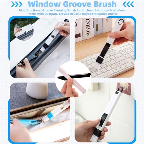 23Pcs Crevice Cleaning Brush Set, Hard Bristle Scrub Brushes Tools for Gaps