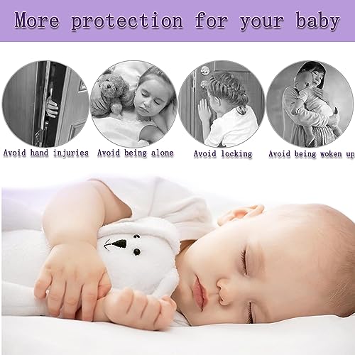 4 Set Door Hinge Guard for Baby's Fingers, Safe Finger Protector for Door Stay Open, Baby Proofing Catch Door Stopper, Anti-Pinch Door Locks Guard for Children Kids (White)