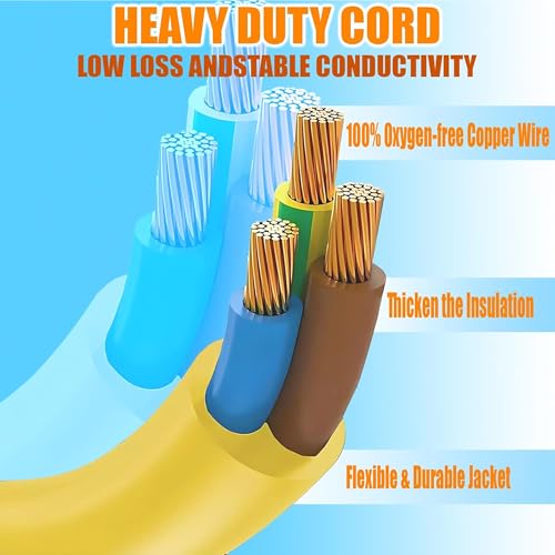 1Ft 15 Amp Household to 20 Amp AC Power Adapter Cable 12AWG Outdoor - size: 1Ft extension cord
