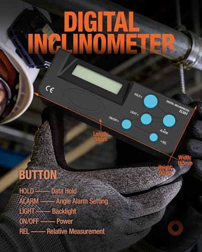 ALLOSUN Digital Inclinometer Angle Finder 360° Level Tool