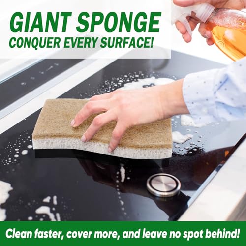 AIDEA XL Sponges Kitchen, 12Count, Non-Scratch Dish Sponges - color: Brown-extra Large