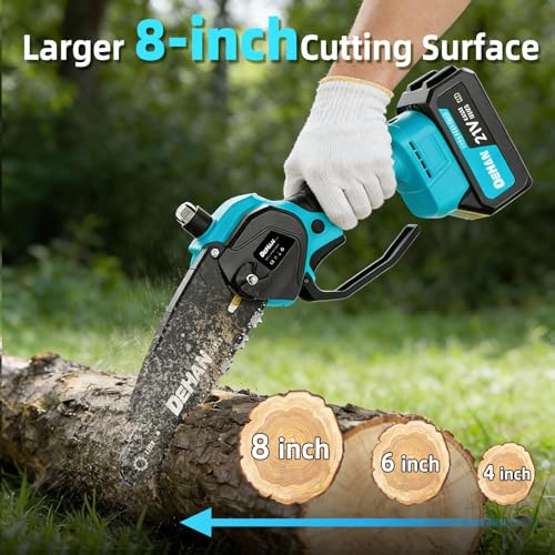 Cordless Pole Saw for Tree Trimming, 6" & 8" Chainsaw with Extension Pole - size: 6&8inch