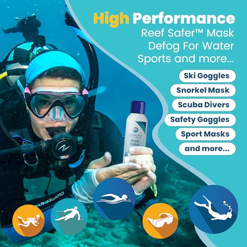 STREAM 2 SEA Reef Safe Anti-Fog Spray for Swim Goggles, Snorkel, Scuba & Ski Masks – Defogger for Diving, Snorkeling – 2Fl Oz - style: Spray