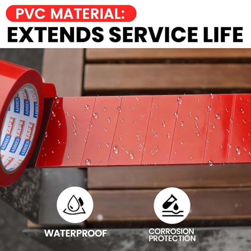 ADHES PVC Pipe Wrap Tape, 2 Inch X 35 Yds, Corrosion Protection Pipe Tape - color: Red