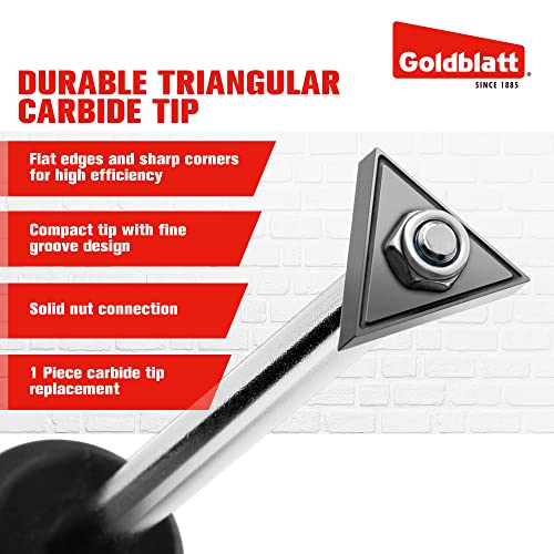 Goldblatt Grout Removal Tool with Replacement Carbide Tip, Scraper Tools