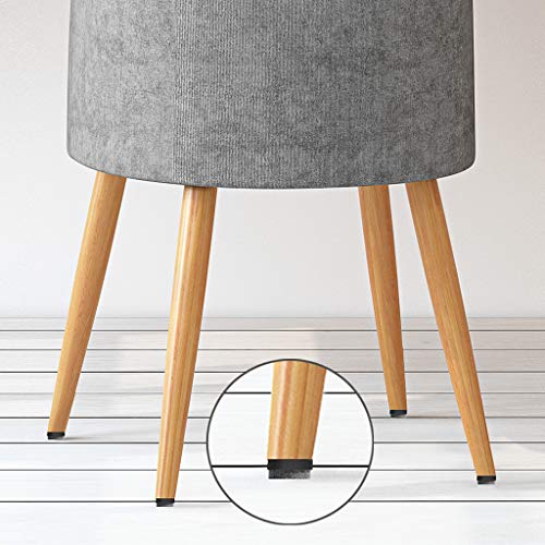 ALIMITOPIA 40pcs Screw-on Furniture Felt Pad Chair Glide Slider Hardwood Floor Protector for Wooden Leg Feet of Chair Table Furniture(Φ24mm or 0.95";Black) - size: 24mm(Black)