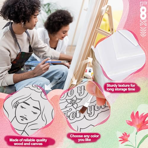 Sherr 140 Pcs 20 Set Pre Drawn Canvas Painting Kit, Feminism - style: Feminism