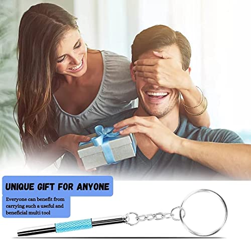 UNEAK - Eyeglass Screwdriver Repair Kit Precision 3 in 1 Mini Screwdrivers Set Keychain Glasses, Sunglasses, Sunglass, Watch, Electronics, Jewelry, Eyeglasses, Flat Head, Phillips, Hex - color: Blue
