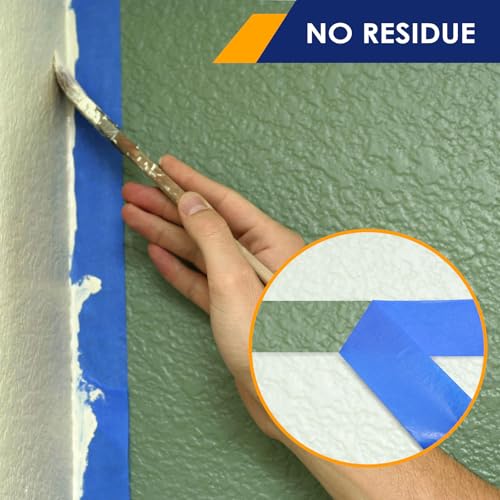 EFOK 1 Pack Blue Painters Tape 3 Inch x 55 Yds Paint Masking Tape for Walls