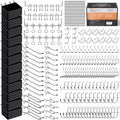 INCLY 278PCS Pegboard Accessories Organizer Kit with Peg Borad Hooks & Bins - size: 278 PCS