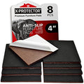 X-PROTECTOR Non Slip Furniture Pads - 8 pcs Premium Furniture Grippers 4"! - size: 8 Square 4"