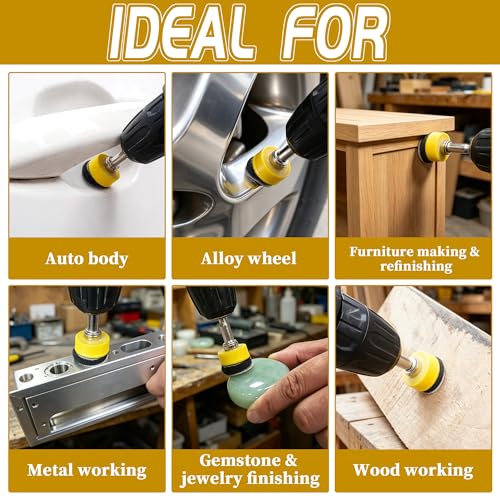 410 PCS 1 Inch Hook and Loop Sanding Discs Kits 40-800 Grit