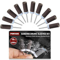 10 Pcs 600 Grit Sanding Drums for Rotary Dremel Tool - size: 600 Grits