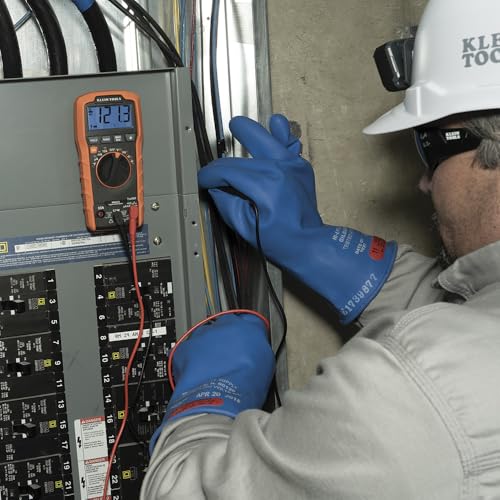 Klein Tools MM420 Digital Multimeter, Auto-Ranging TRMS Multimeter, 600V AC/DC Voltage, 10A AC/DC Current, 50 MOhms Resistance - size: Auto-Ranging